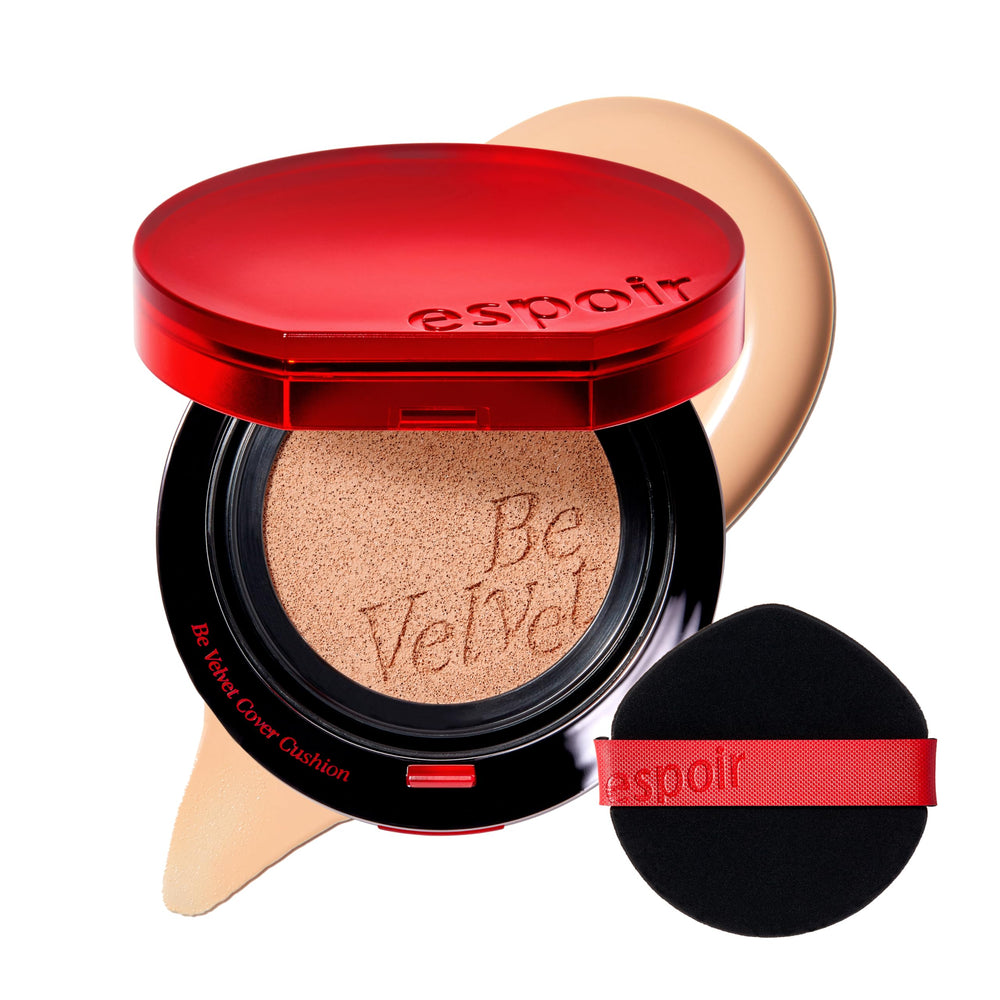 espoir cushion compact front showing sleek design and portability benefit