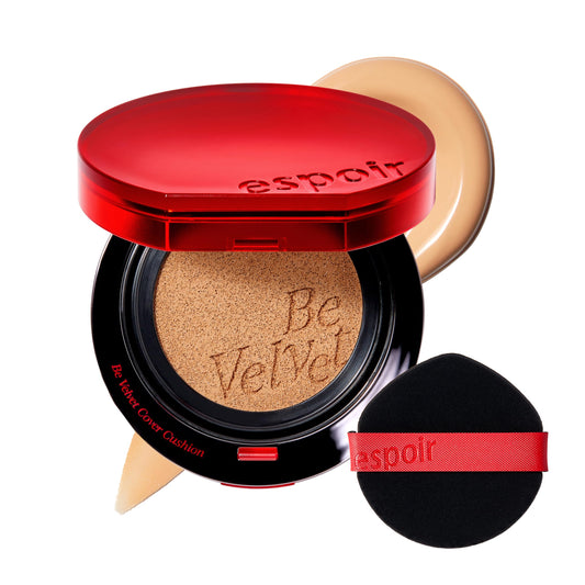 Espoir front packaging showing compact and shade label for easy identification