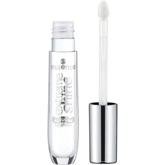 Essence Cosmetics lip before and after showing enhanced shine and fuller-look benefit
