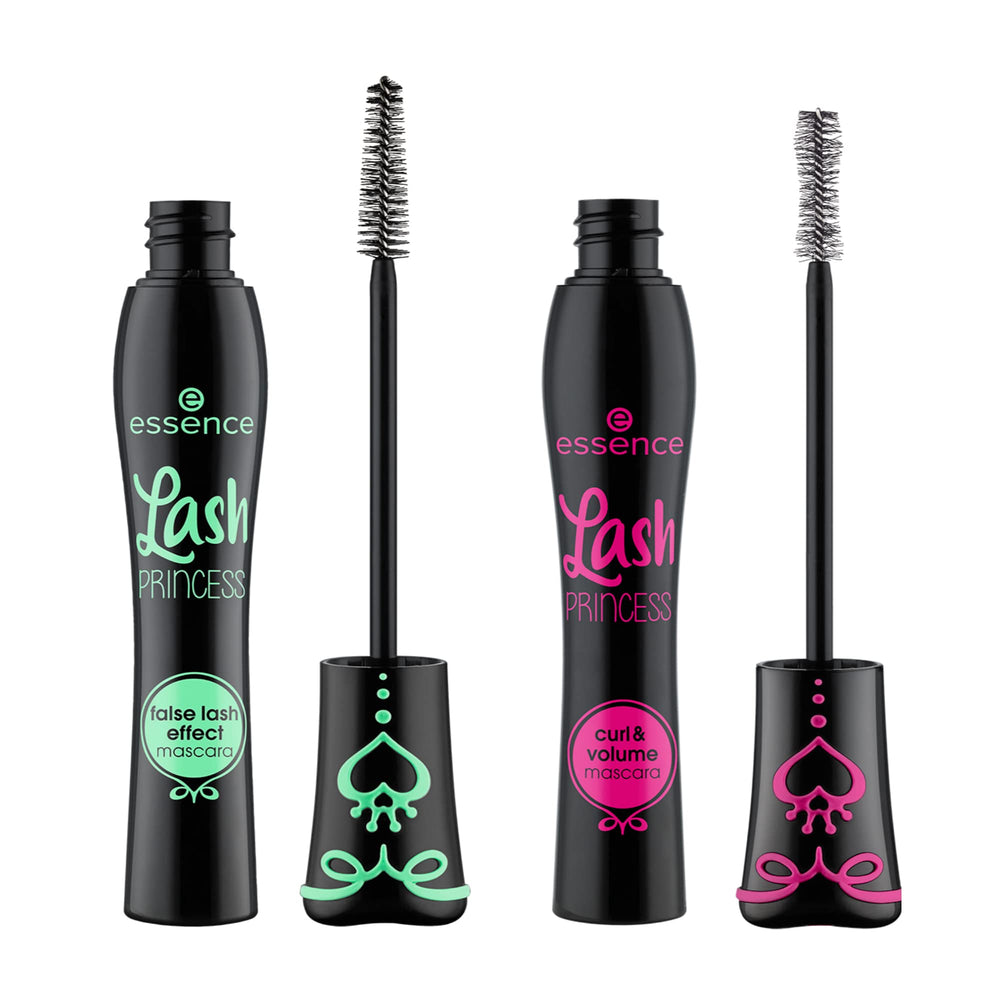 Essence Cosmetics False Lash Effect wand closeup highlighting fiber brush for volume