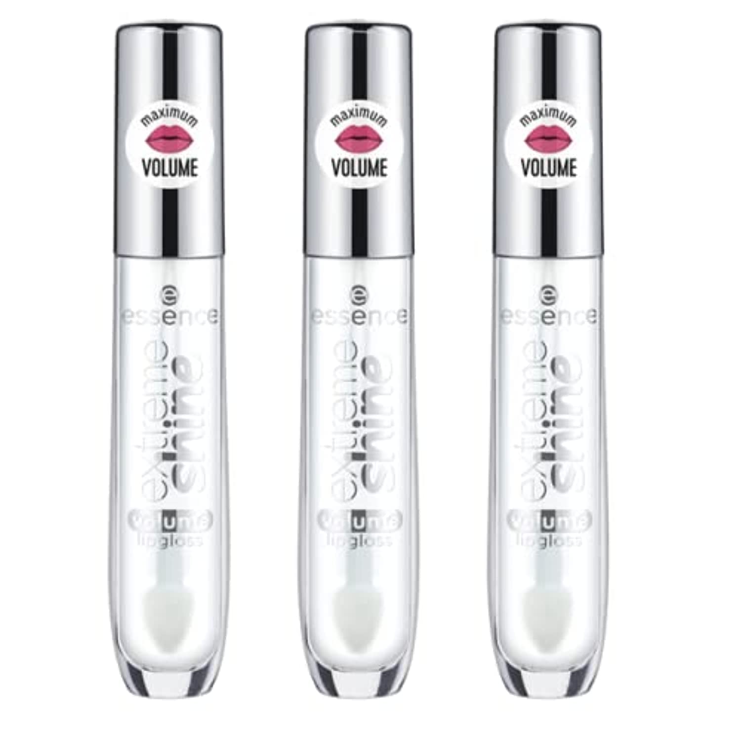 essence front packaging displaying three gloss tubes and brand benefit