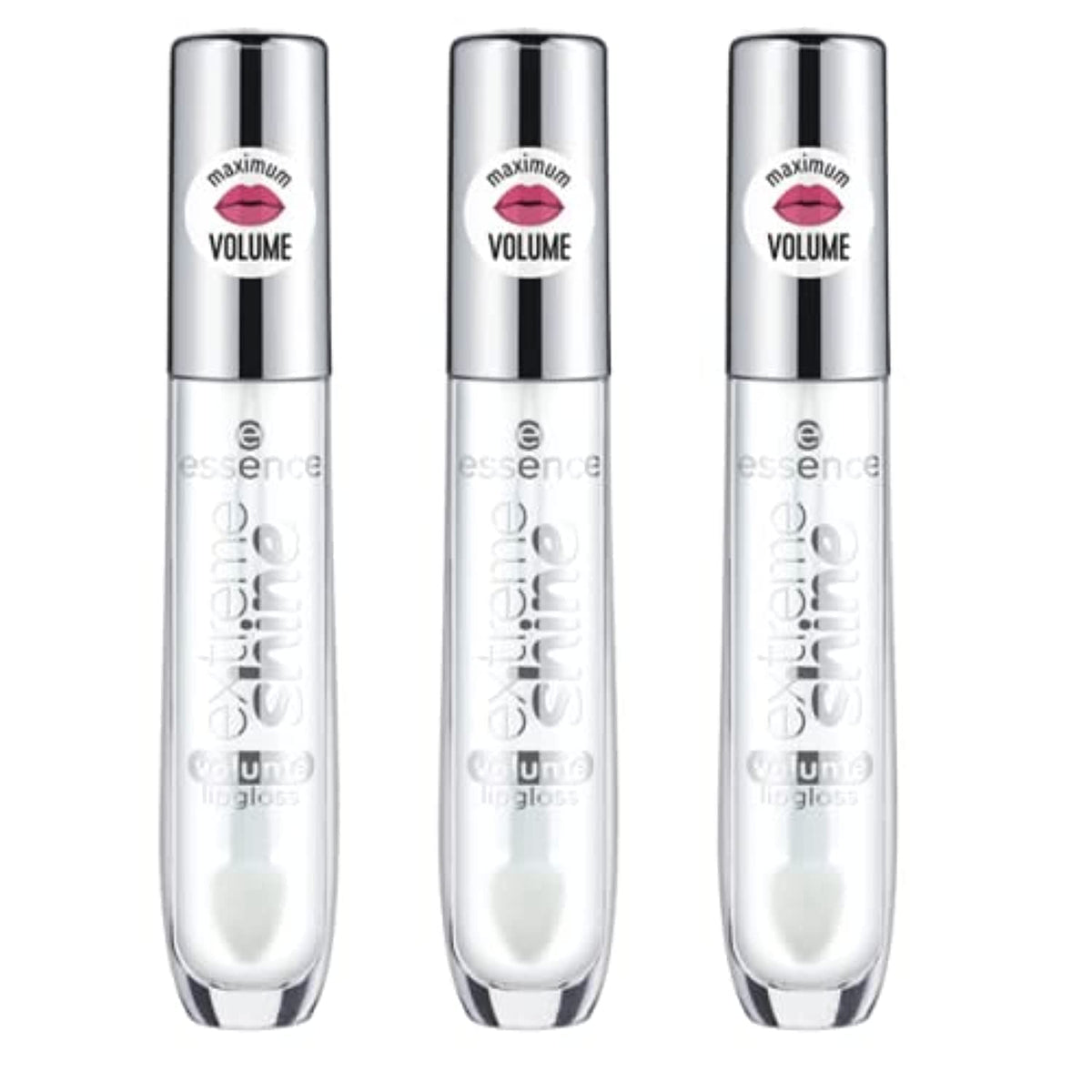 essence front packaging displaying three gloss tubes and brand benefit