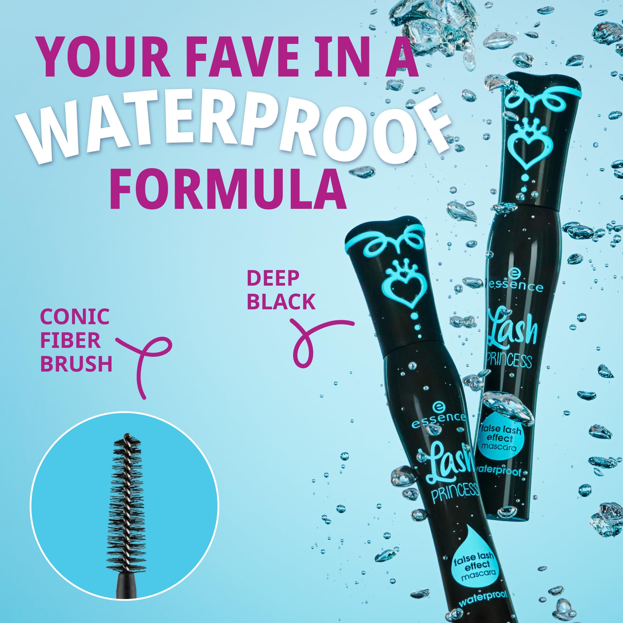 Essence Cosmetics curl wand profile demonstrating curved brush for lift
