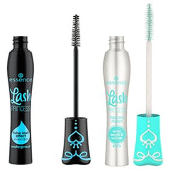 Essence Cosmetics primer wand close-up demonstrating fiber brush for better lash grip