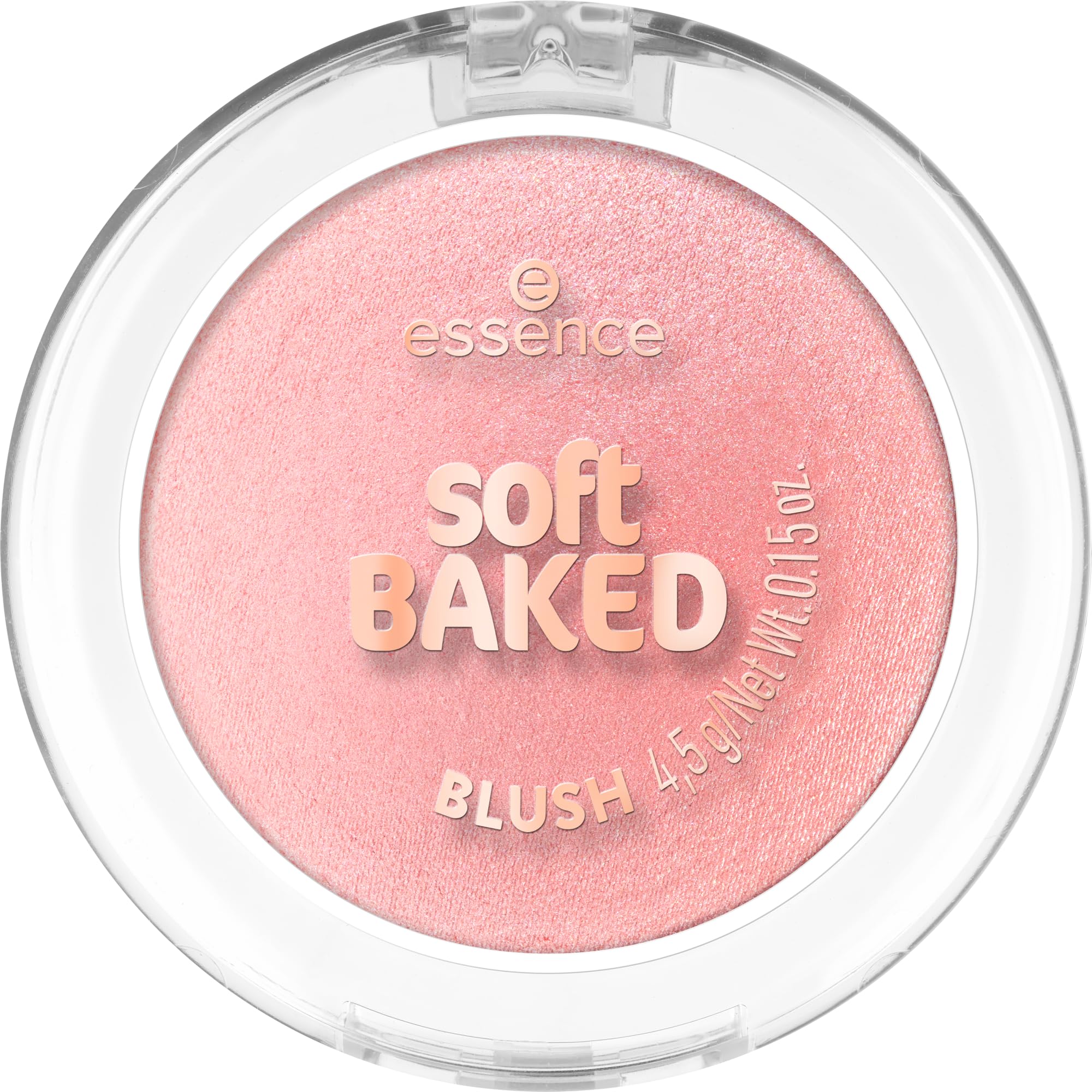 essence Soft Baked Blush compact front view shows sleek packaging and shade