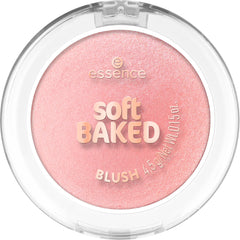 essence Soft Baked Blush compact front view shows sleek packaging and shade