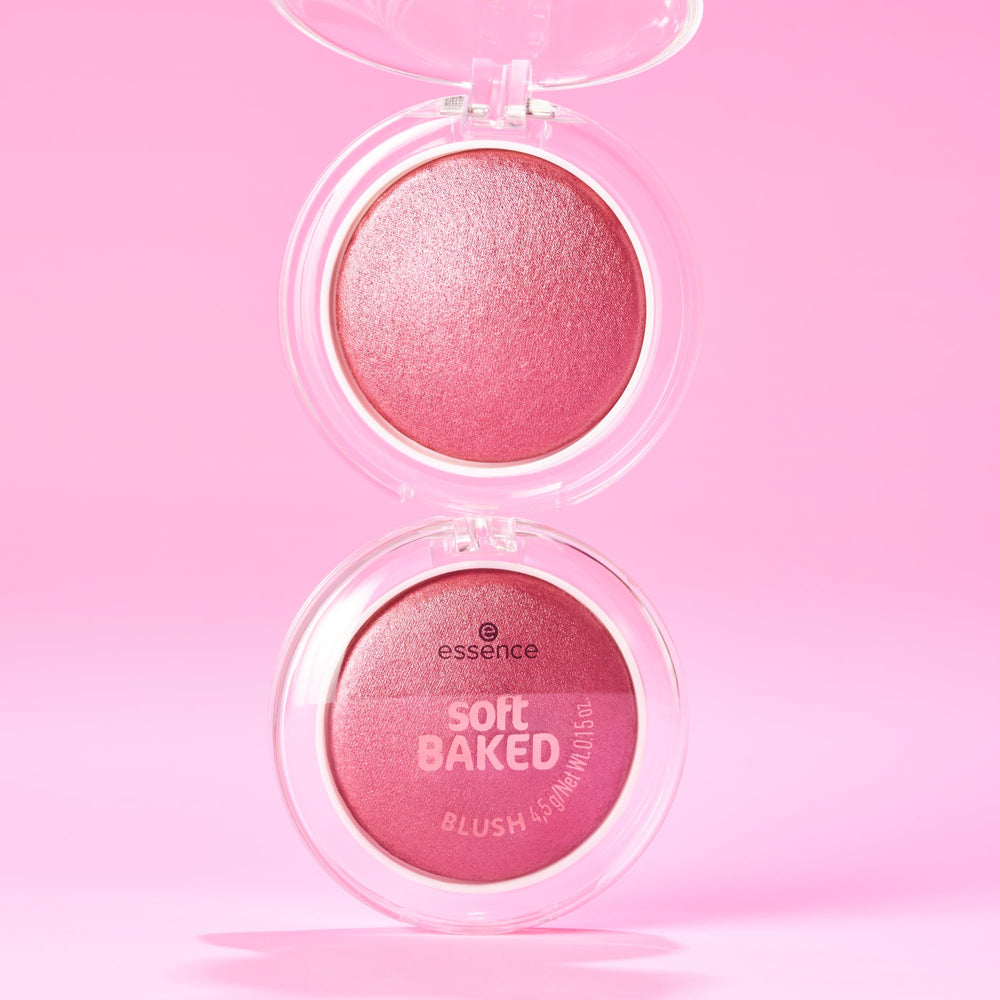 Essence Cosmetics application with brush showing easy blending and natural radiant payoff