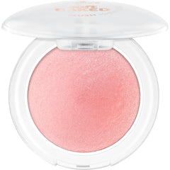 essence Soft Baked Blush texture close-up reveals silky finish and blendability
