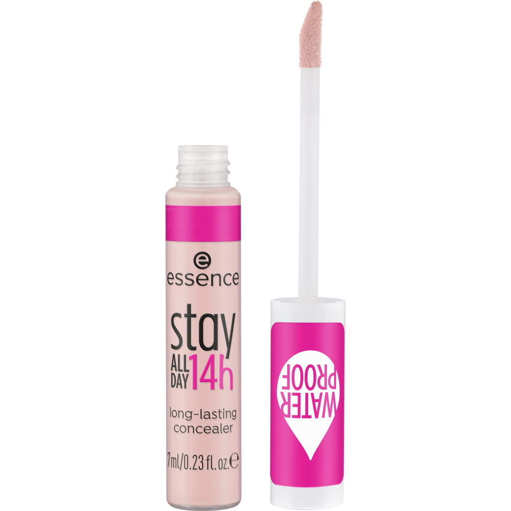 Essence concealer front tube showing compact travel-friendly design and reliable coverage