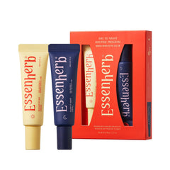 ESSENHERB mini duo front packaging showing compact travel-friendly tubes and branding benefit convenience