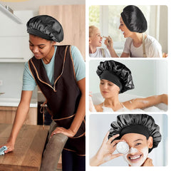 Essential Aura bonnet in styling routine keeps hair moisturized