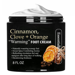 Essentially KateS jar front view showing warming foot cream and moisturizing benefit