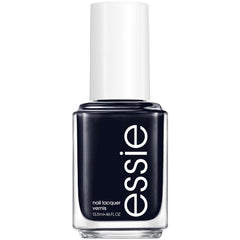 essie bottle front view showing blue-black gloss and salon look