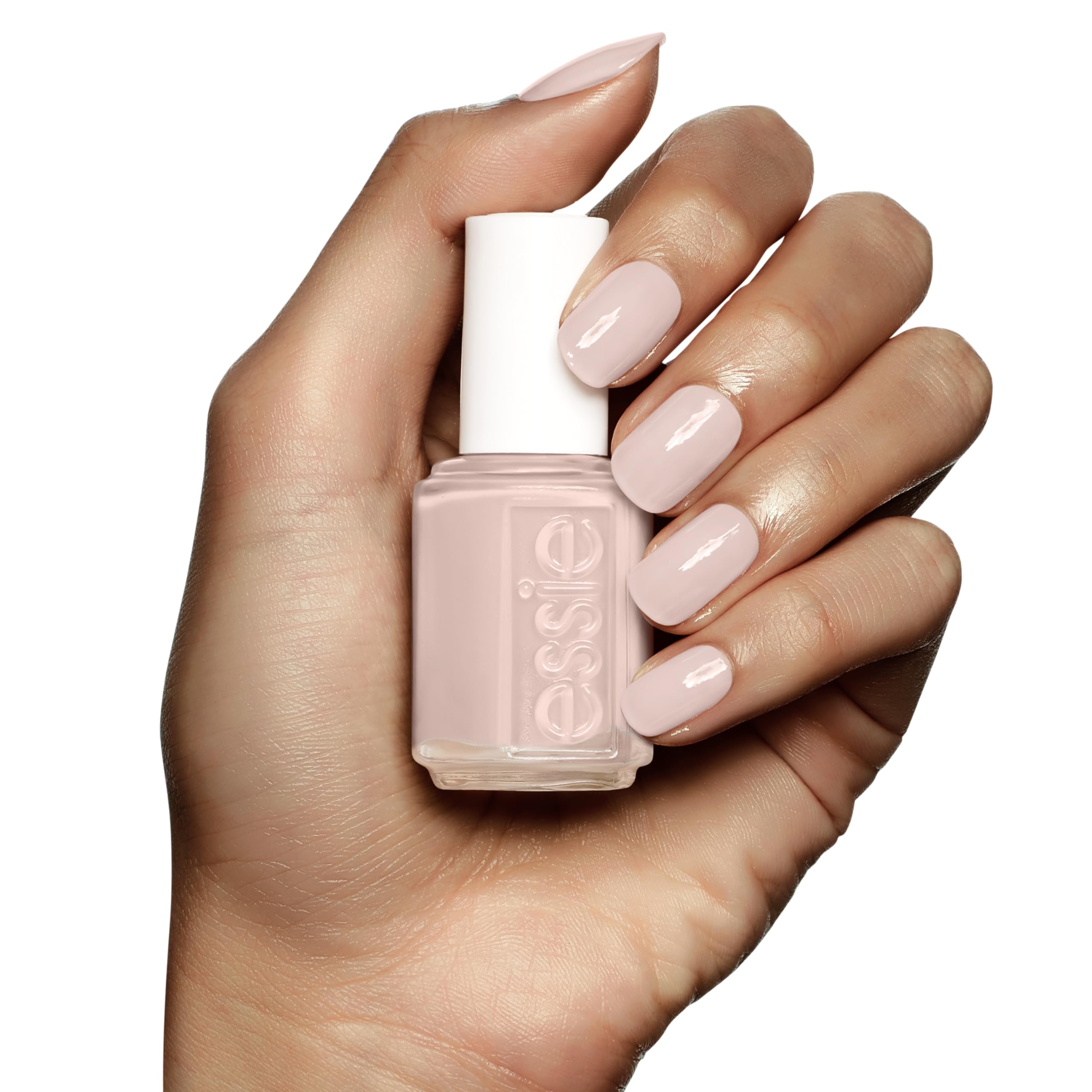 essie polish applied on nails held in hand showing wearable everyday look