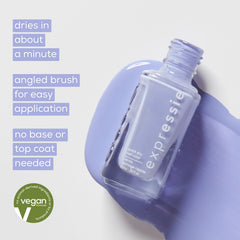 essie applying polish to a single nail demonstrating fast, precise coverage