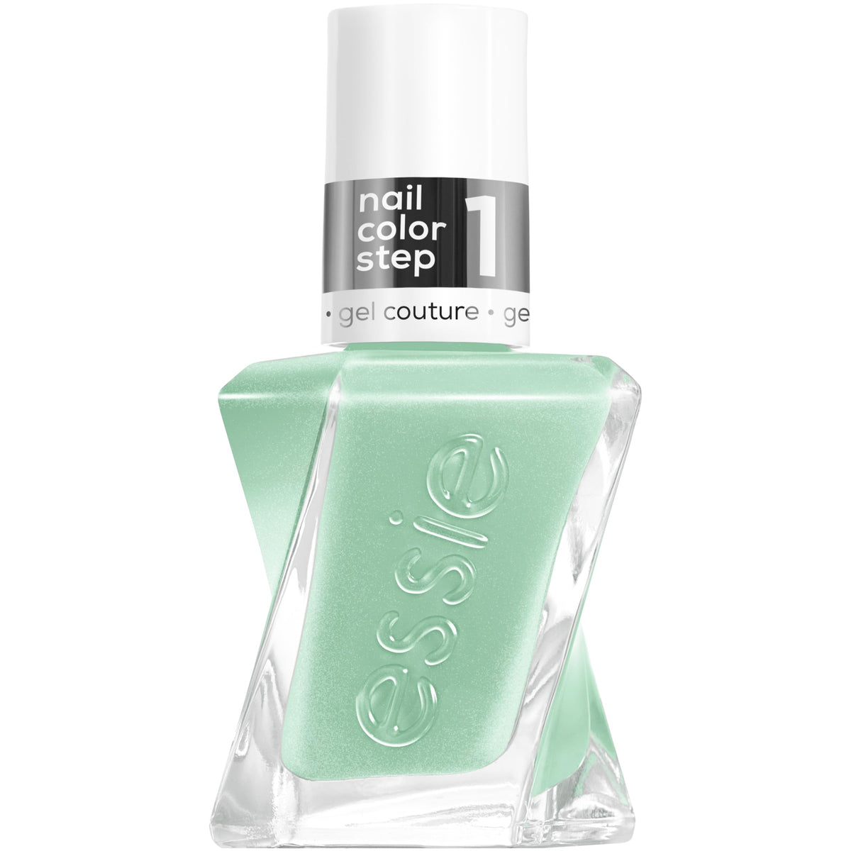 essie Bling It front bottle showing muted sage green shade and glossy finish