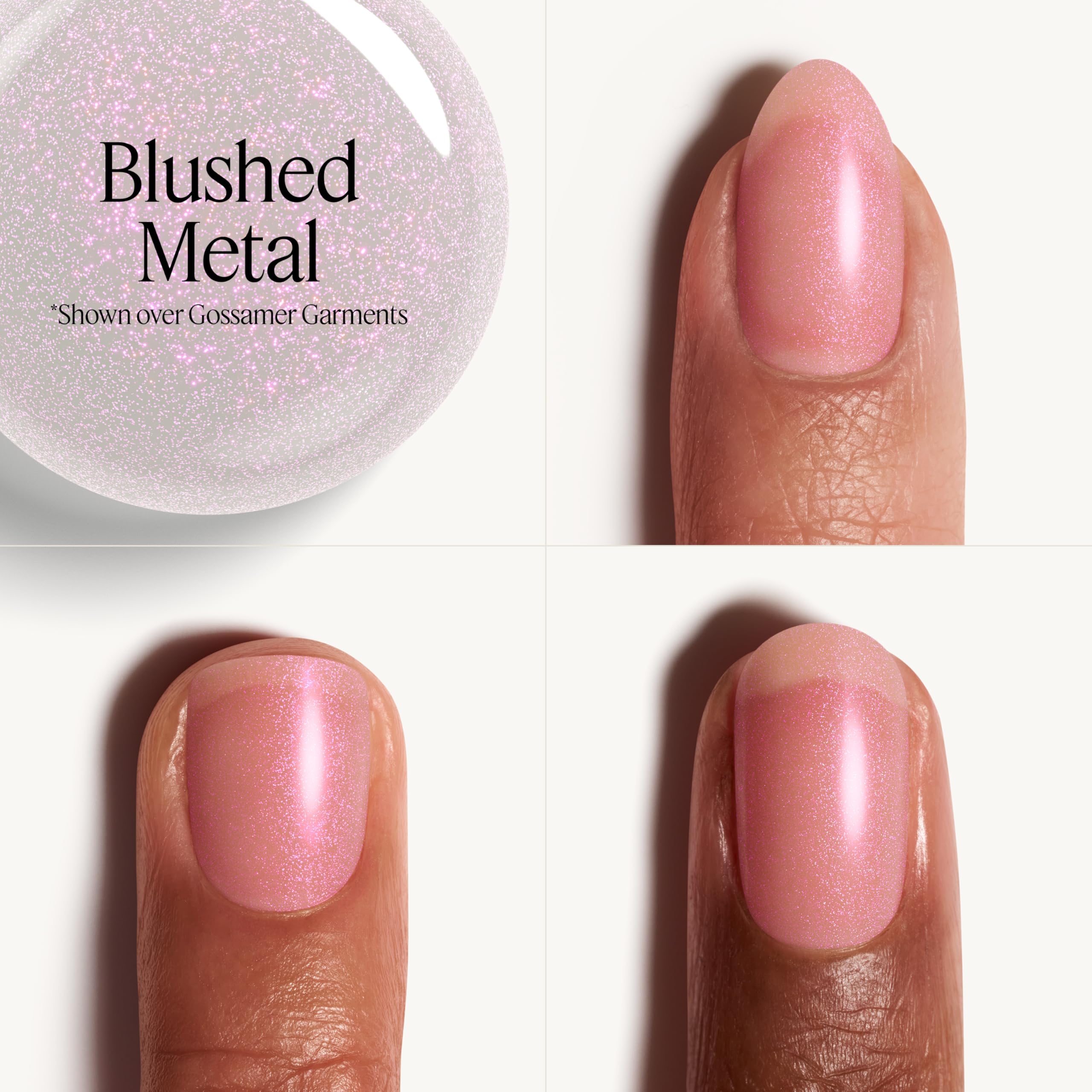 essie Blushed Metal brush and cap detail delivering smooth application benefit