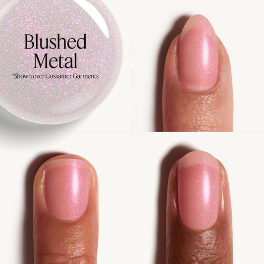 essie Blushed Metal brush and cap detail delivering smooth application benefit