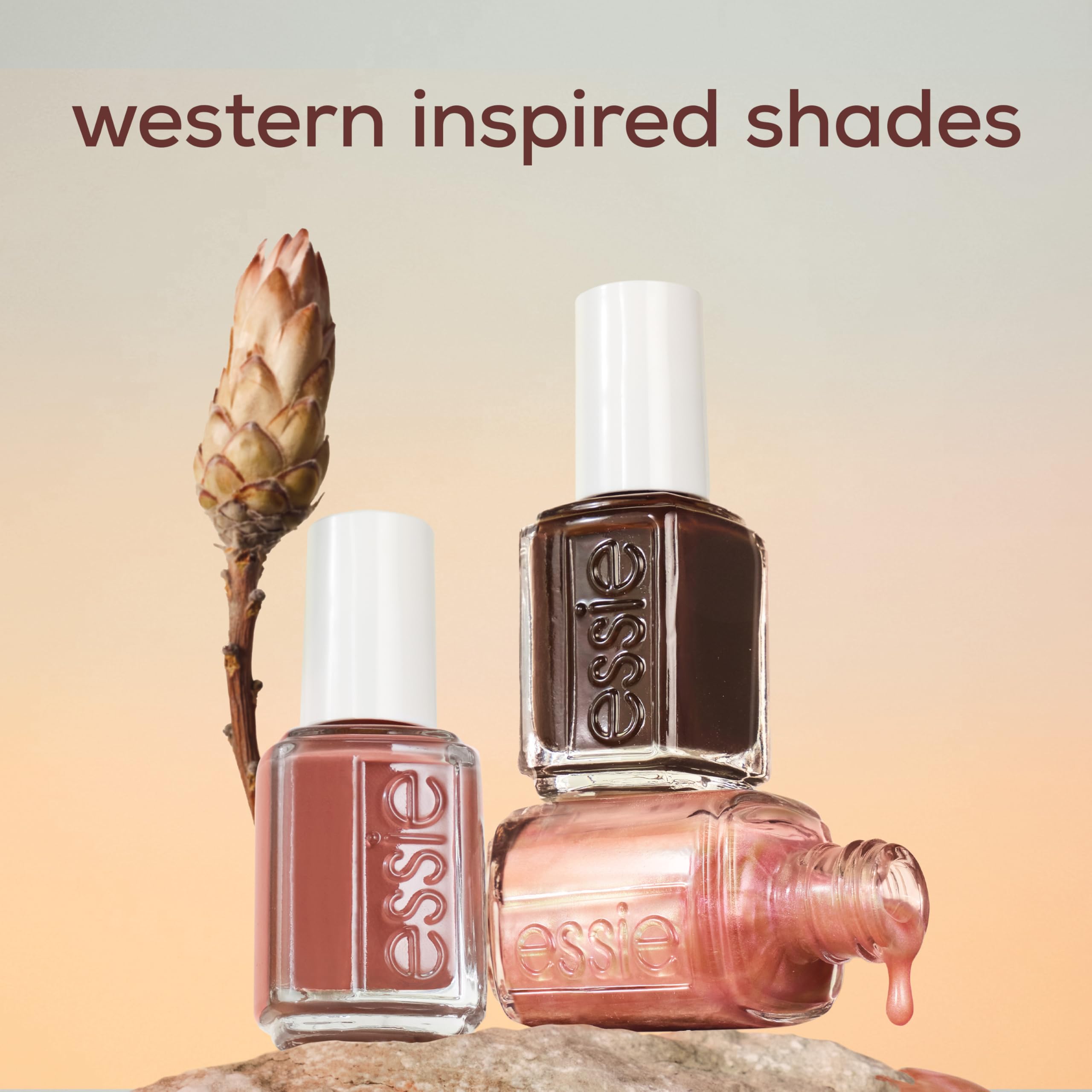 essie bottle in hand for size comparison and travel-friendly benefit