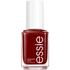 essie bottle front packaging showing mahogany brown shade and glossy finish