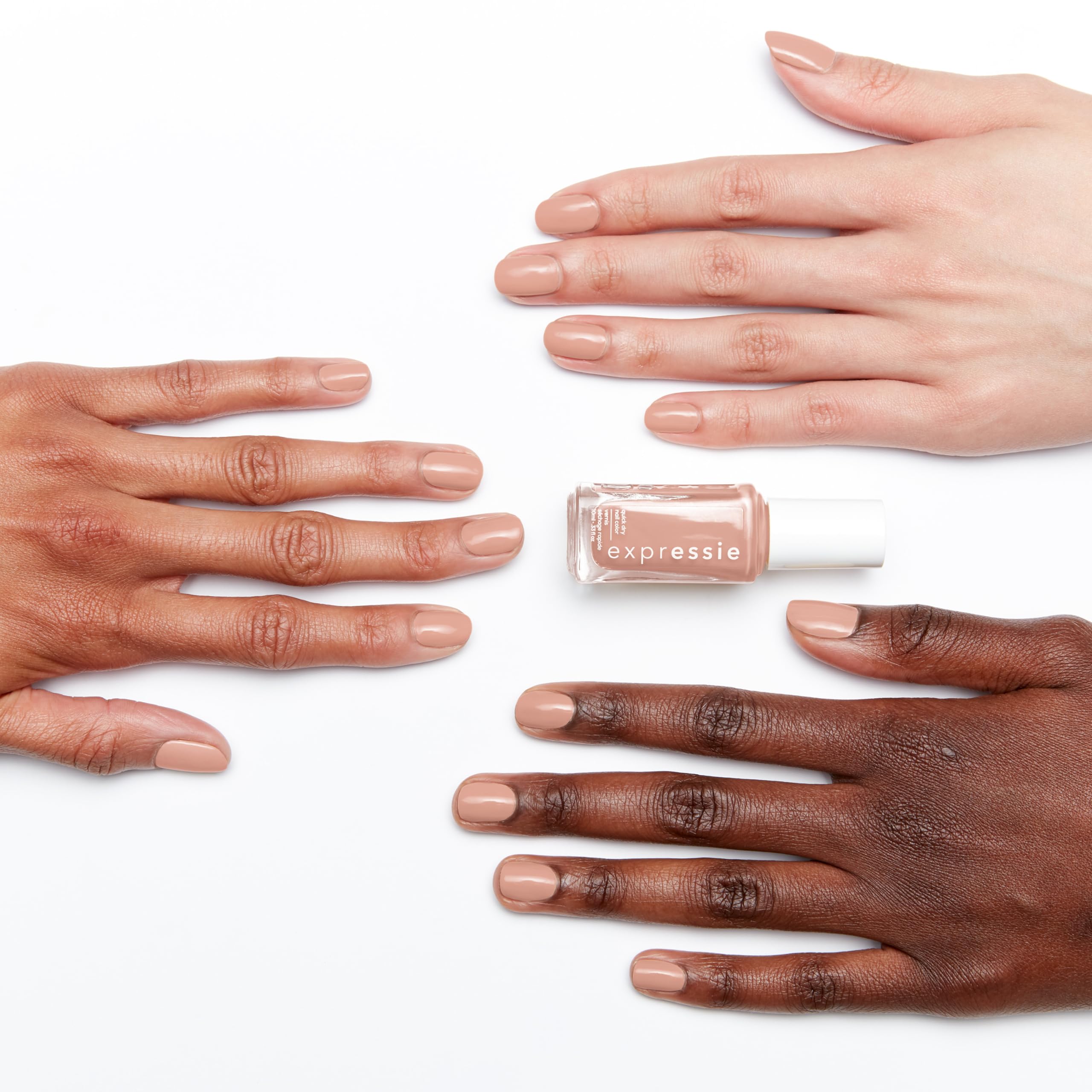 essie bottle cap and label showing shade name and usage ease