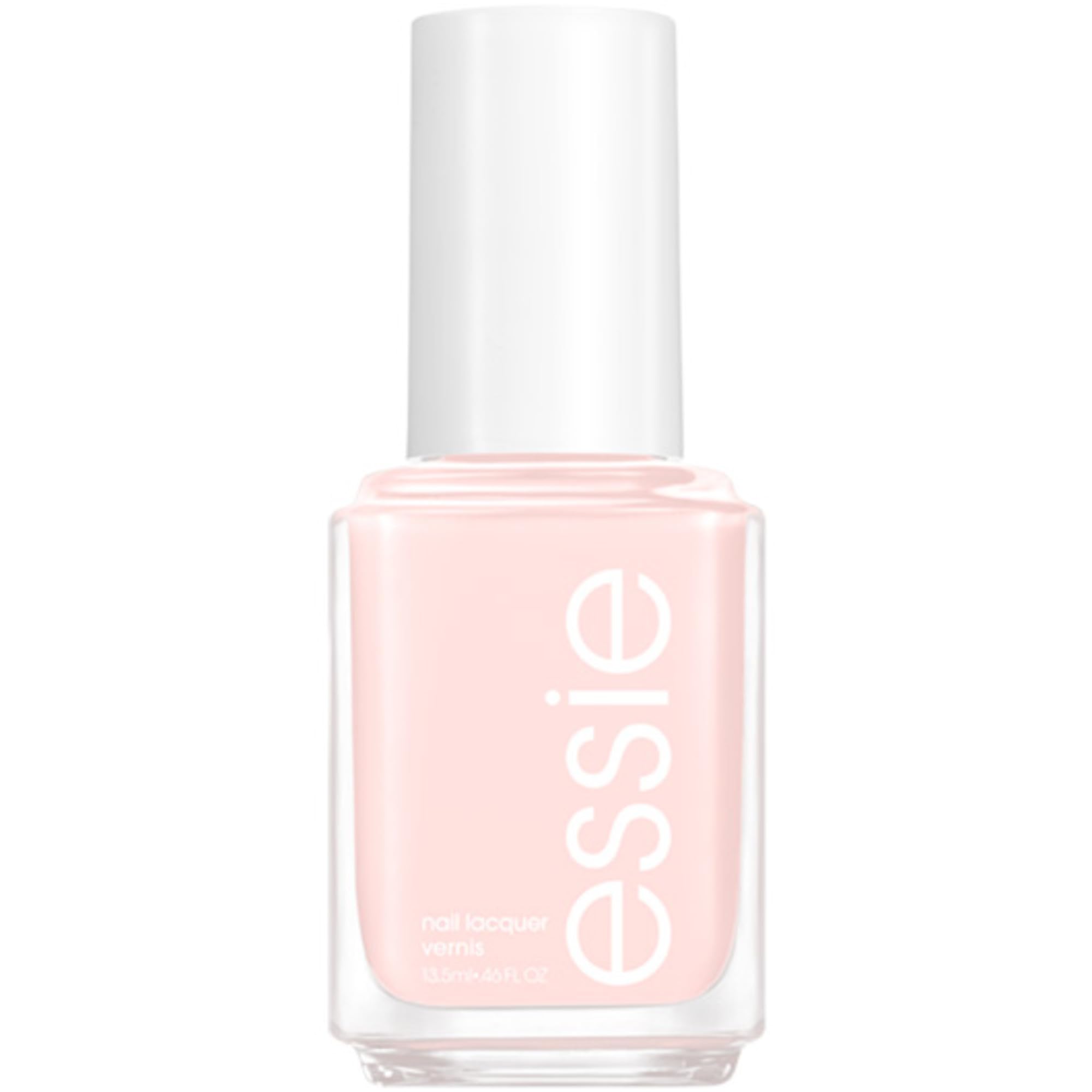 essie bottle front view showing pale pink shade and glossy finish