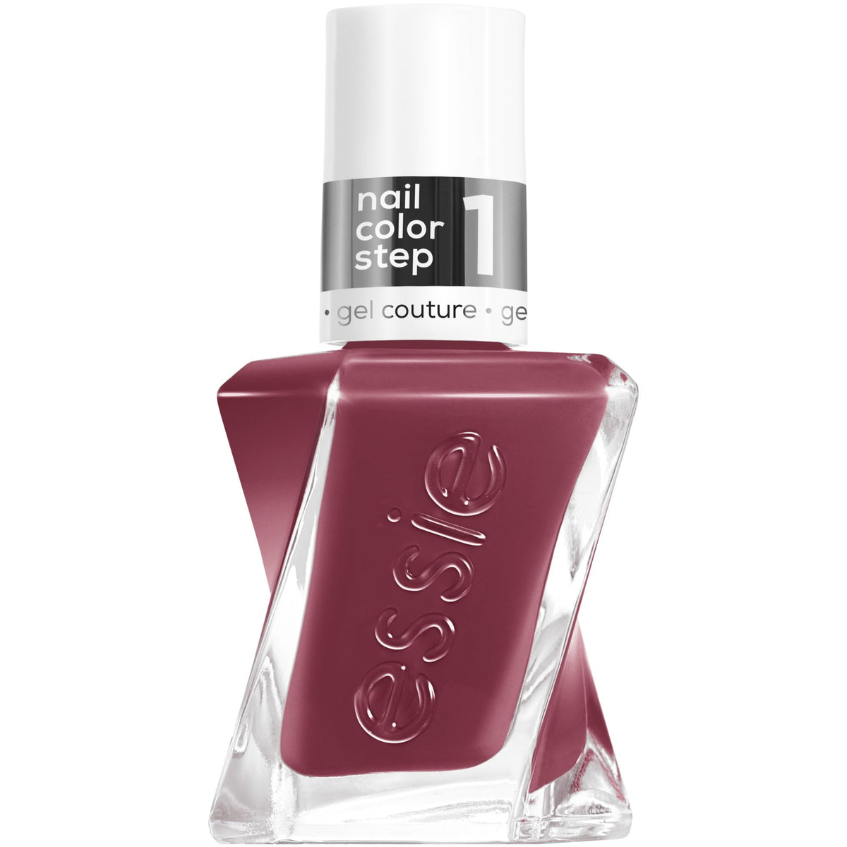 essie bottle front showing Not What It Seams shade and glossy finish benefit