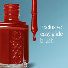 essie bottle scale next to coin indicating compact 0.46 fl oz size benefit