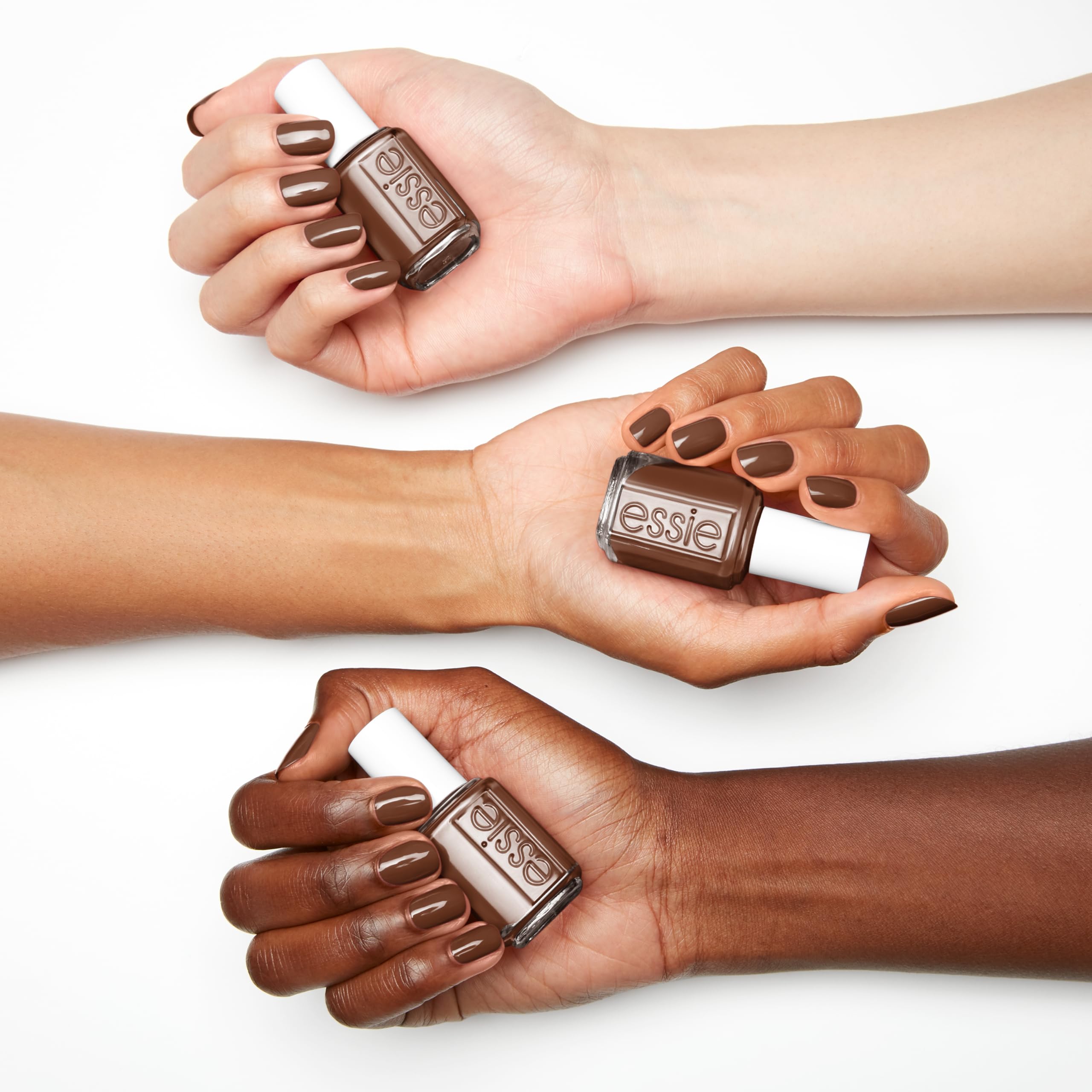 essie bottle top and cap displaying label clarity and precision benefit
