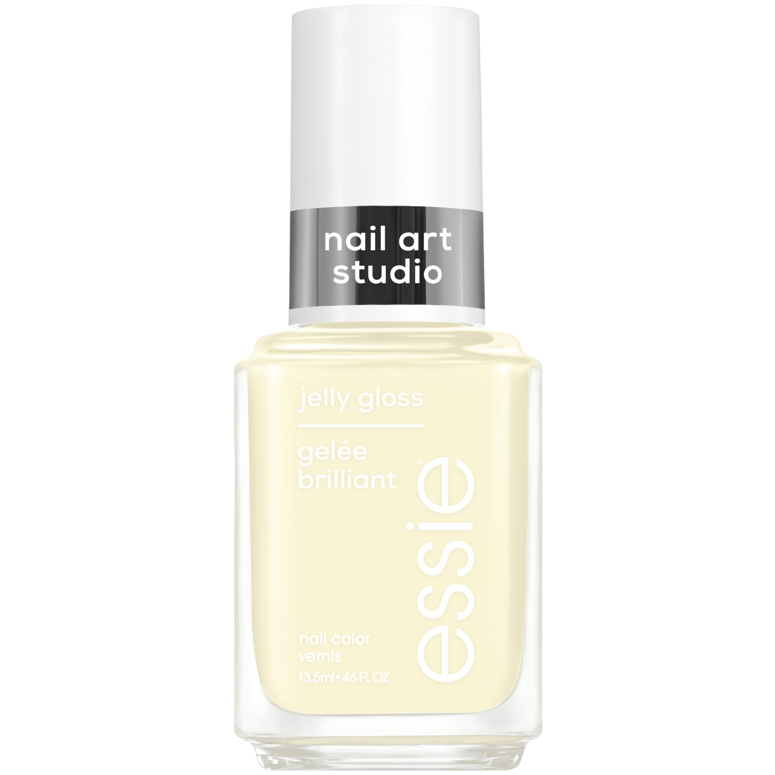 essie bottle front view showing buttercup jelly and glossy finish benefit