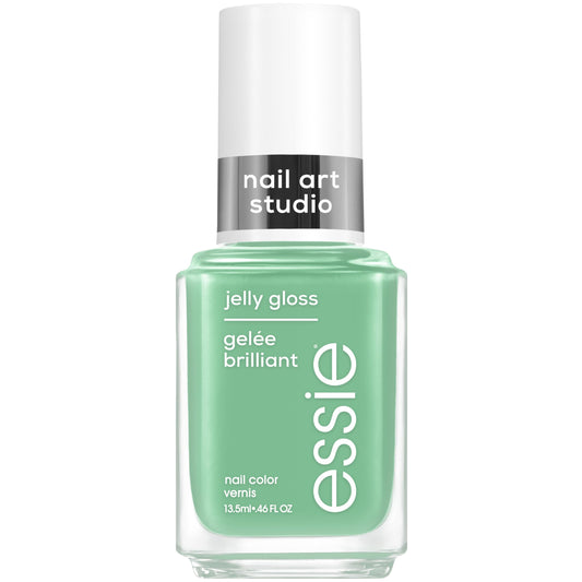essie bottle front view showing cactus jelly shade and glossy finish benefit