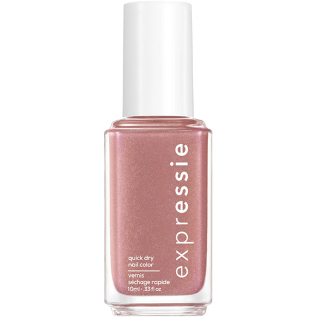 essie bottle front view showing checked in nude pink and fast-dry benefit