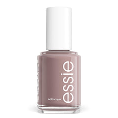 essie front bottle showing grey-nude shade and neat packaging benefit: clear color preview