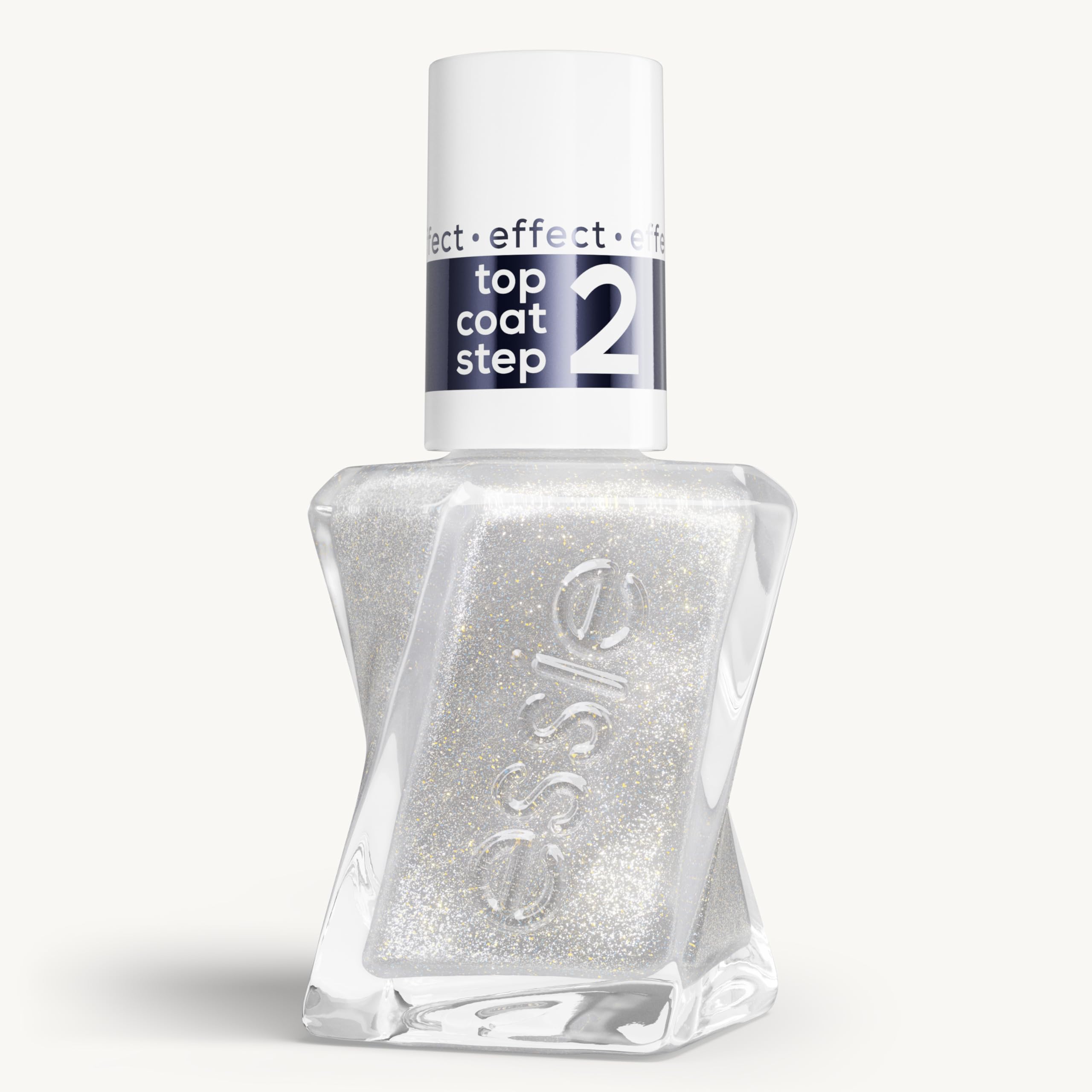 essie Diamond Dust top coat front bottle showing glossy finish benefit