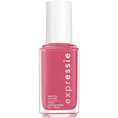 essie bottle front view showing hot pink color and quick-dry benefit