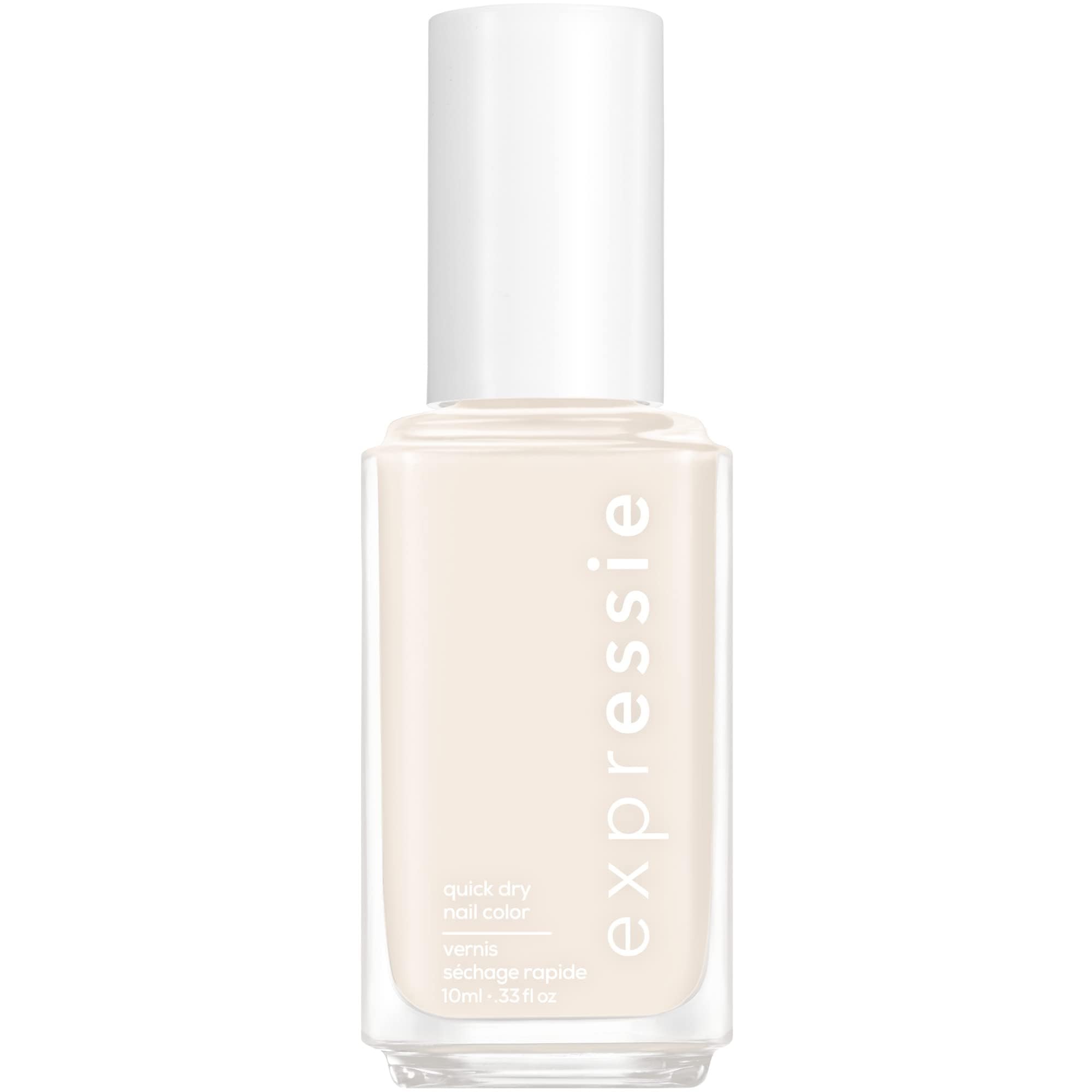 essie expressie front bottle showing Daily Grind eggshell white and fast-dry benefit