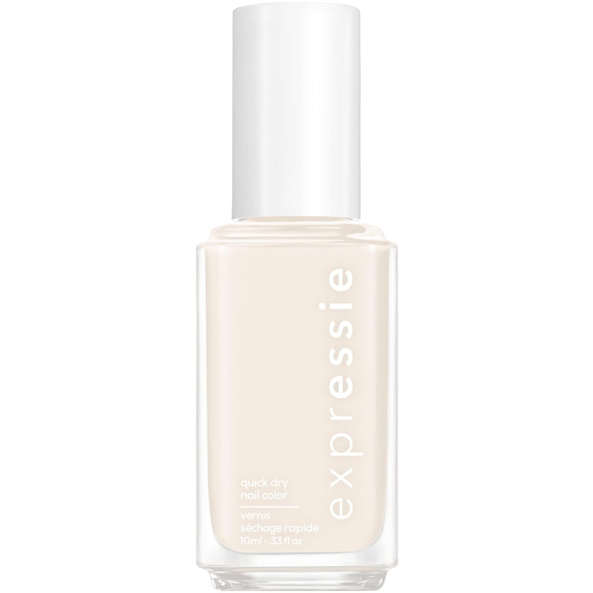 essie expressie front bottle showing Daily Grind eggshell white and fast-dry benefit