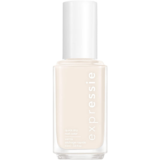 essie expressie front bottle showing Daily Grind eggshell white and fast-dry benefit