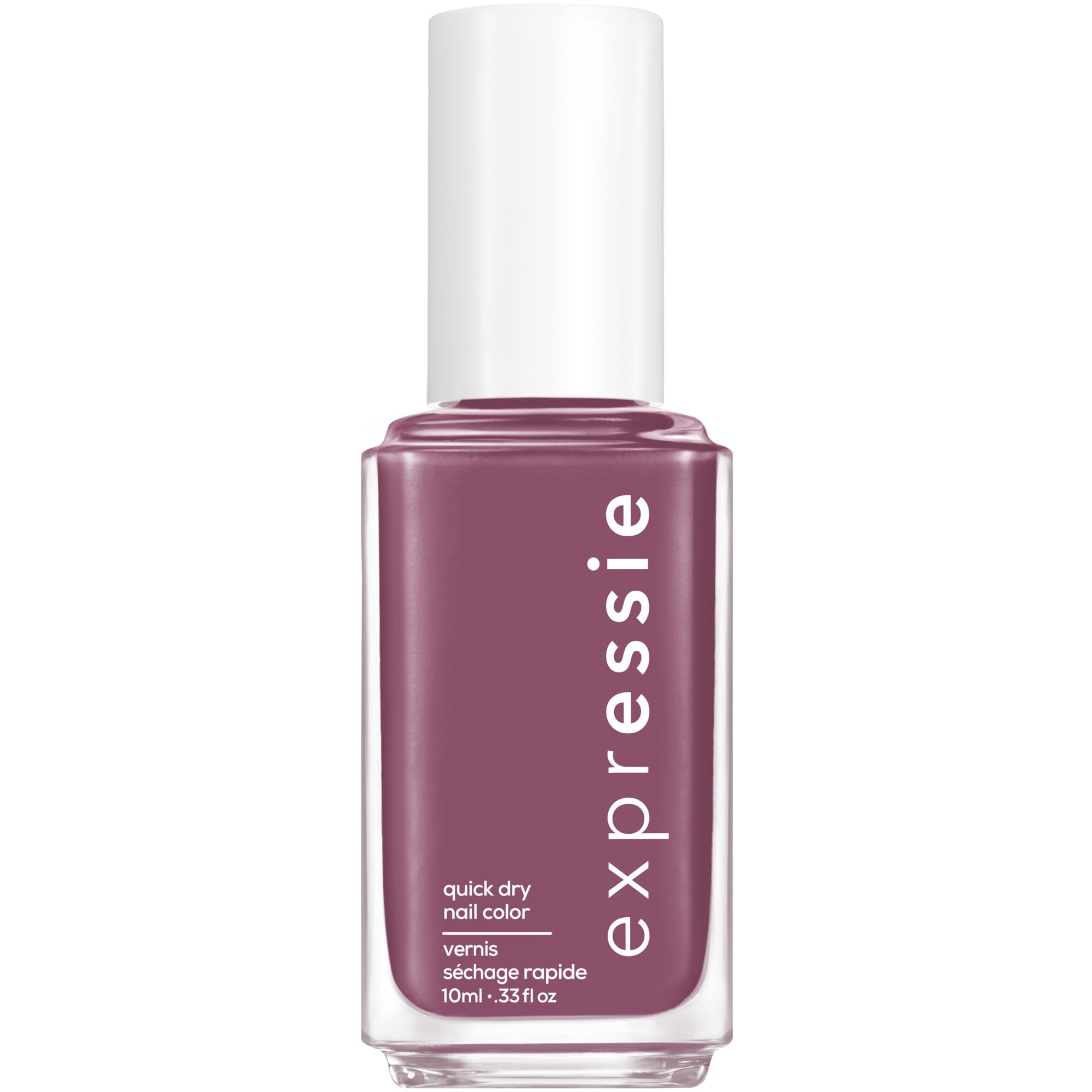 essie expressie front bottle showing purple shade and quick-dry benefit
