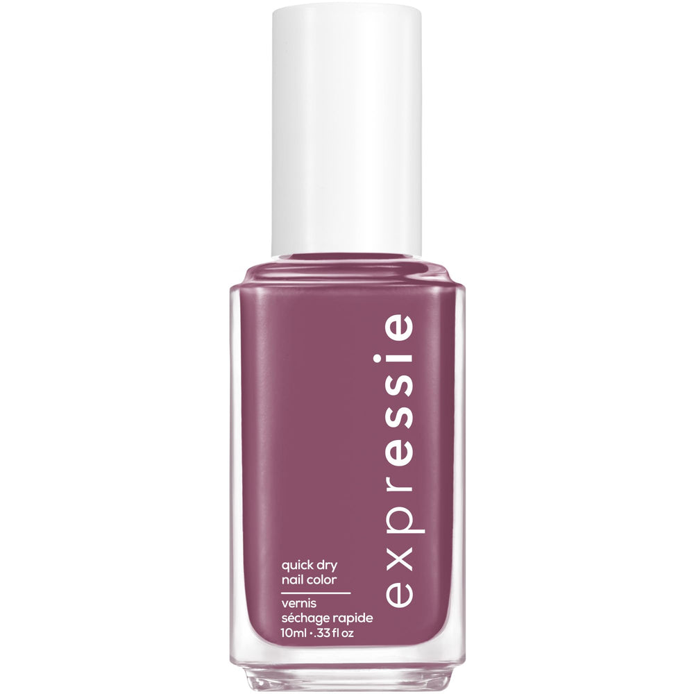 essie expressie front bottle showing purple shade and quick-dry benefit