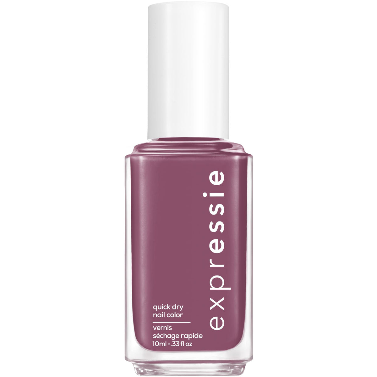 essie expressie front bottle showing purple shade and quick-dry benefit