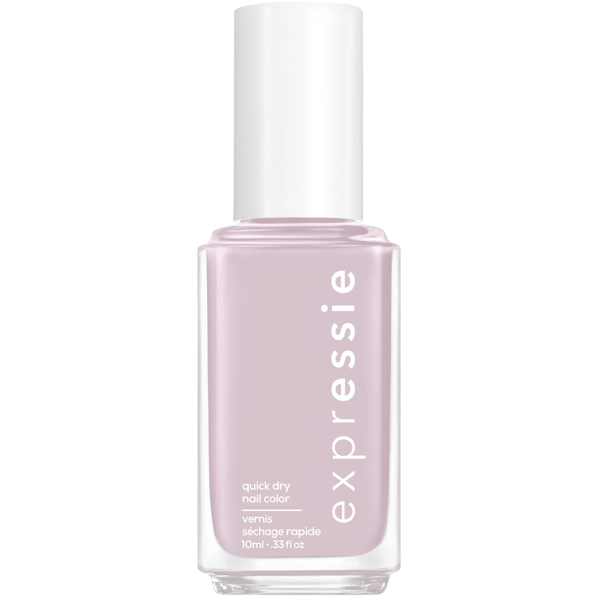 essie bottle front view showing gray shade and quick-dry benefit