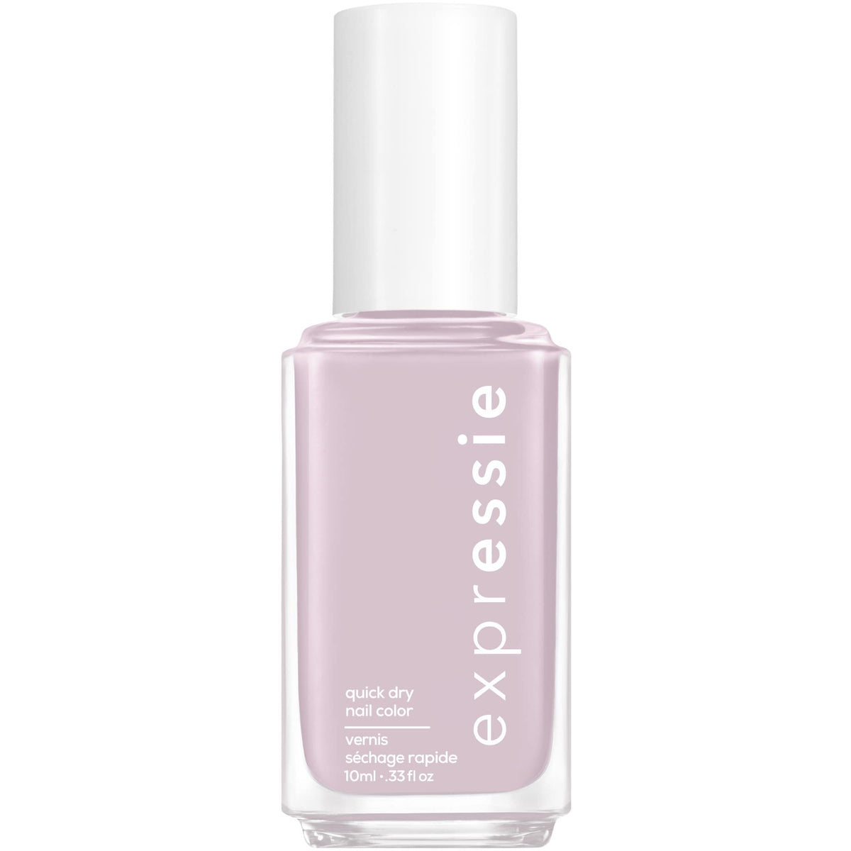 essie bottle front view showing gray shade and quick-dry benefit