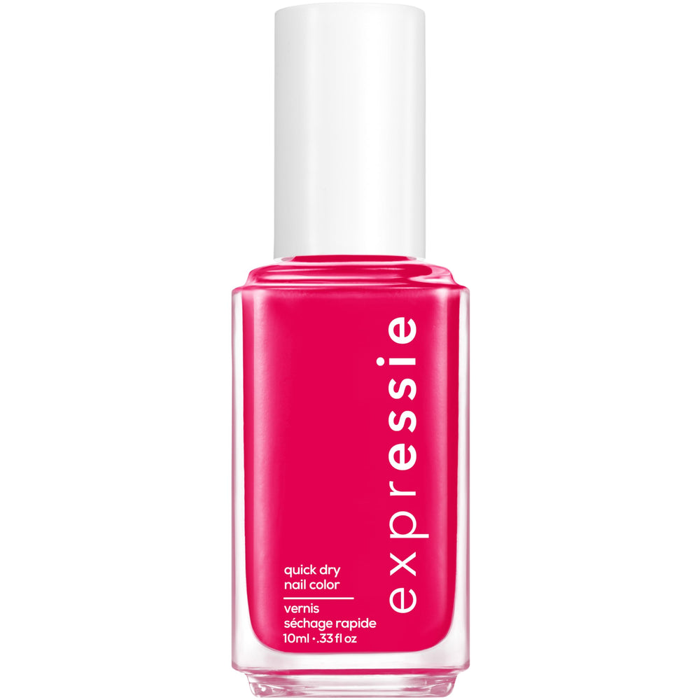 essie Expressie front bottle view showing vibrant magenta-pink and brand