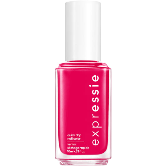 essie Expressie front bottle view showing vibrant magenta-pink and brand