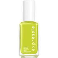 essie front bottle showing lime green polish and compact size for quick touch-ups