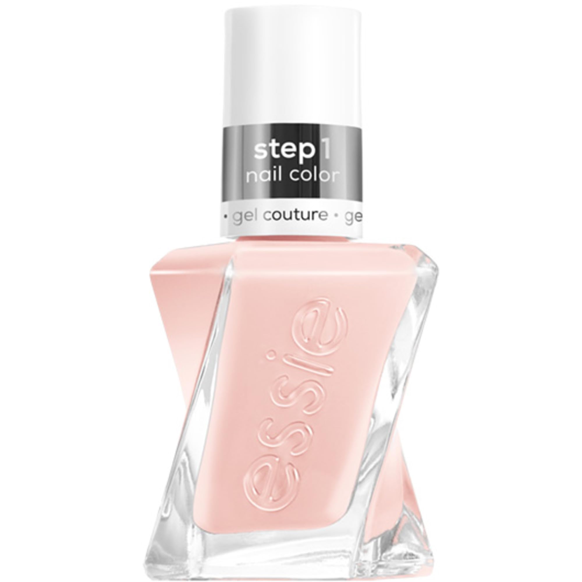 essie bottle front packaging showing Fairy Tailor nude pink and label benefits