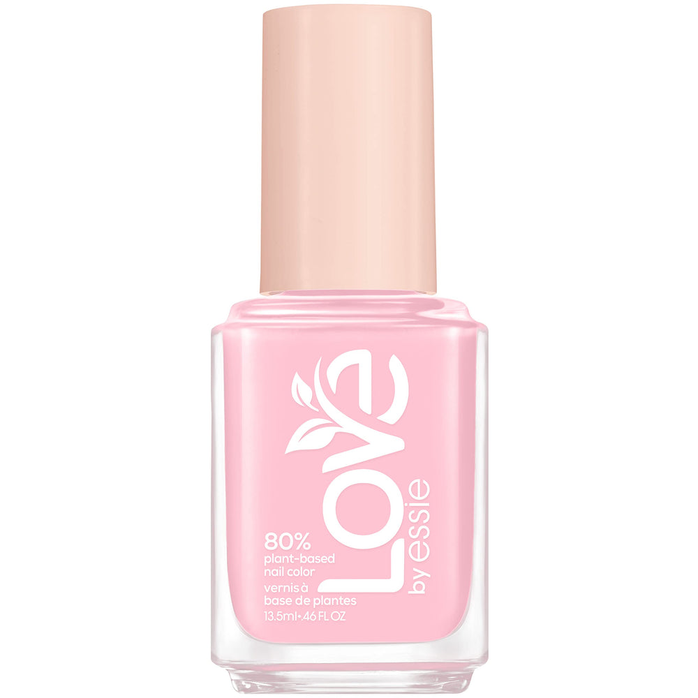 essie front bottle showing pink shade and glossy finish