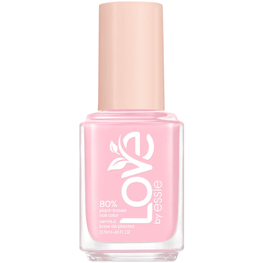 essie front bottle showing pink shade and glossy finish