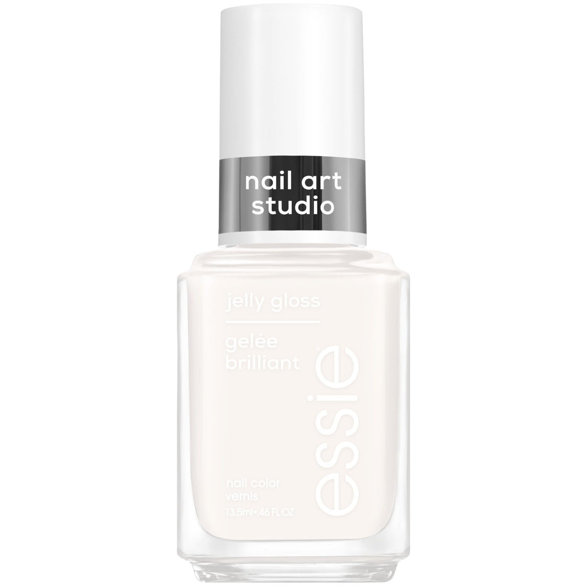 essie front bottle Arctic Jelly showing sleek packaging and shade benefit